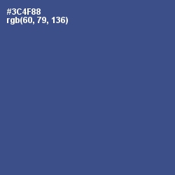 #3C4F88 - Chambray Color Image