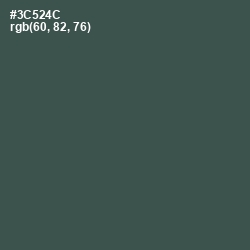 #3C524C - Limed Spruce Color Image