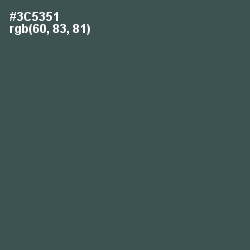 #3C5351 - Mineral Green Color Image