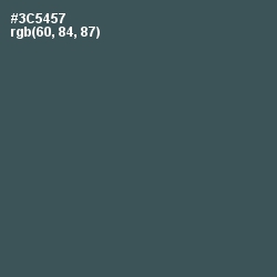 #3C5457 - Mineral Green Color Image