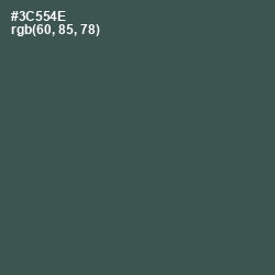 #3C554E - Mineral Green Color Image