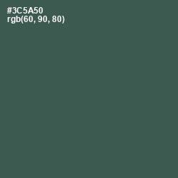 #3C5A50 - Mineral Green Color Image