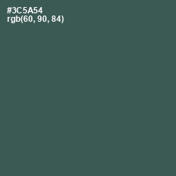 #3C5A54 - Mineral Green Color Image