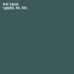 #3C5A5A - Mineral Green Color Image