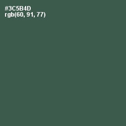 #3C5B4D - Mineral Green Color Image