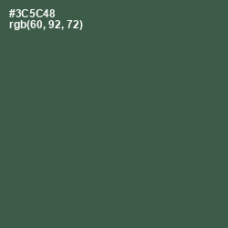 #3C5C48 - Mineral Green Color Image