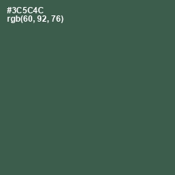 #3C5C4C - Mineral Green Color Image