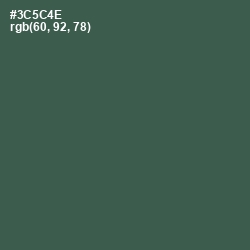 #3C5C4E - Mineral Green Color Image