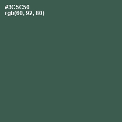 #3C5C50 - Mineral Green Color Image