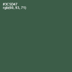 #3C5D47 - Mineral Green Color Image