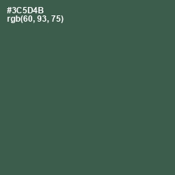 #3C5D4B - Mineral Green Color Image