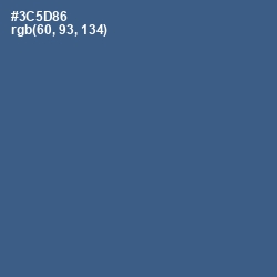 #3C5D86 - Chambray Color Image