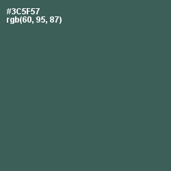 #3C5F57 - Mineral Green Color Image
