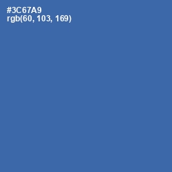 #3C67A9 - Astral Color Image