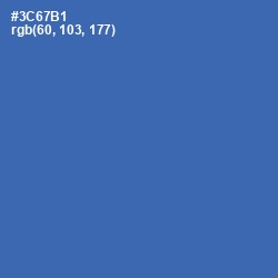 #3C67B1 - Astral Color Image