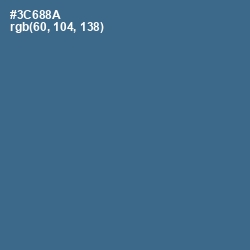 #3C688A - Calypso Color Image
