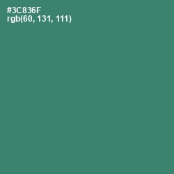 #3C836F - Sea Green Color Image