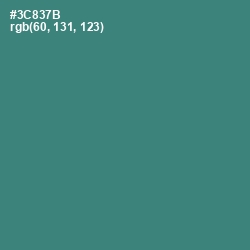 #3C837B - Eucalyptus Color Image