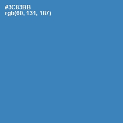 #3C83BB - Boston Blue Color Image