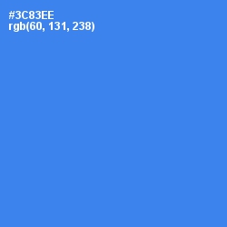 #3C83EE - Dodger Blue Color Image