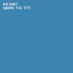 #3C84B1 - Boston Blue Color Image