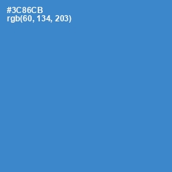 #3C86CB - Curious Blue Color Image
