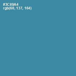 #3C89A4 - Boston Blue Color Image