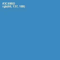 #3C89BD - Boston Blue Color Image