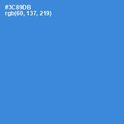 #3C89DB - Curious Blue Color Image