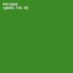 #3C8A26 - Forest Green Color Image