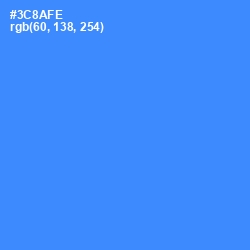 #3C8AFE - Dodger Blue Color Image