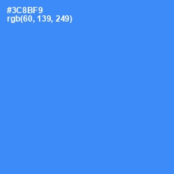 #3C8BF9 - Dodger Blue Color Image