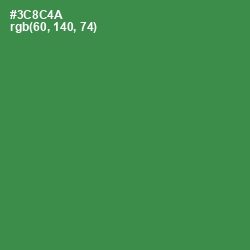 #3C8C4A - Sea Green Color Image