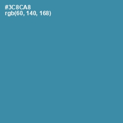 #3C8CA8 - Boston Blue Color Image