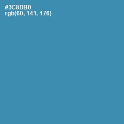 #3C8DB0 - Boston Blue Color Image