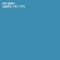 #3C8DB1 - Boston Blue Color Image