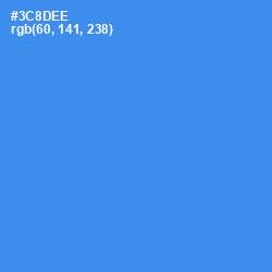 #3C8DEE - Dodger Blue Color Image