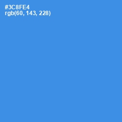 #3C8FE4 - Curious Blue Color Image