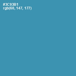 #3C93B1 - Boston Blue Color Image