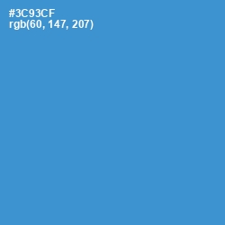 #3C93CF - Curious Blue Color Image