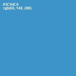 #3C94C8 - Curious Blue Color Image