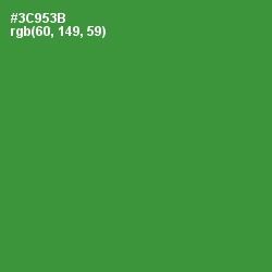 #3C953B - Forest Green Color Image