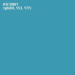 #3C99B1 - Boston Blue Color Image