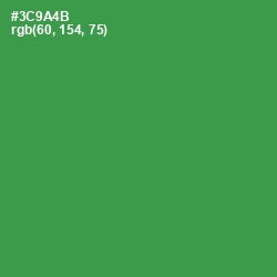 #3C9A4B - Sea Green Color Image