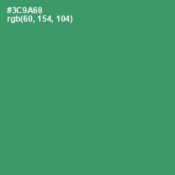 #3C9A68 - Sea Green Color Image