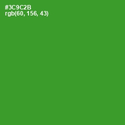 #3C9C2B - Forest Green Color Image