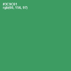 #3C9C61 - Sea Green Color Image