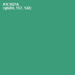 #3C9D7A - Sea Green Color Image