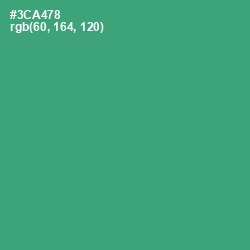 #3CA478 - Sea Green Color Image