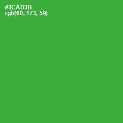 #3CAD3B - Forest Green Color Image